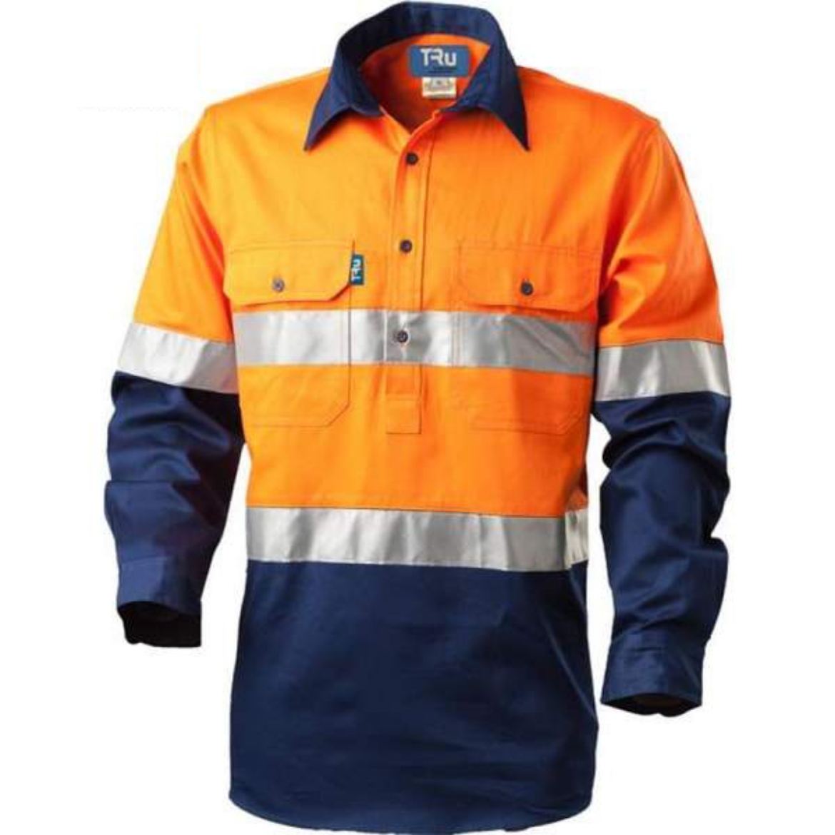 Picture of Tru Workwear, Shirt, Long Sleeve, Cotton Drill, Closed Front, 3M Tape